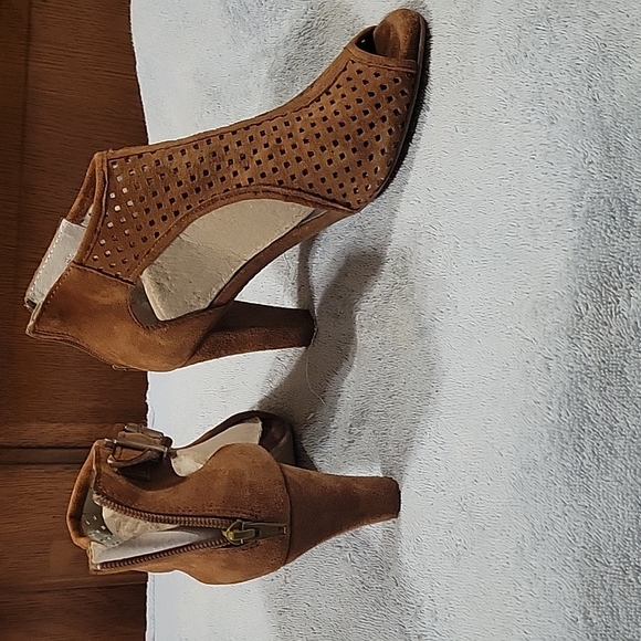 Leather Open toe booties - Picture 4 of 6